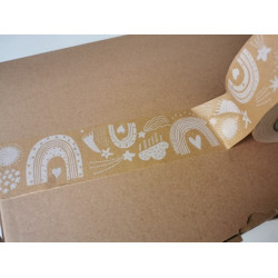 Papier Klebeband bedruckt Regenbogen - 50m